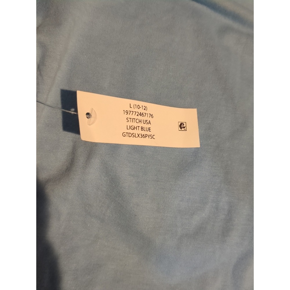 Nwt Disney Stitch USA Light Blue Tee Shirt -Youth  L (10/12) - Picture 8 of 8
